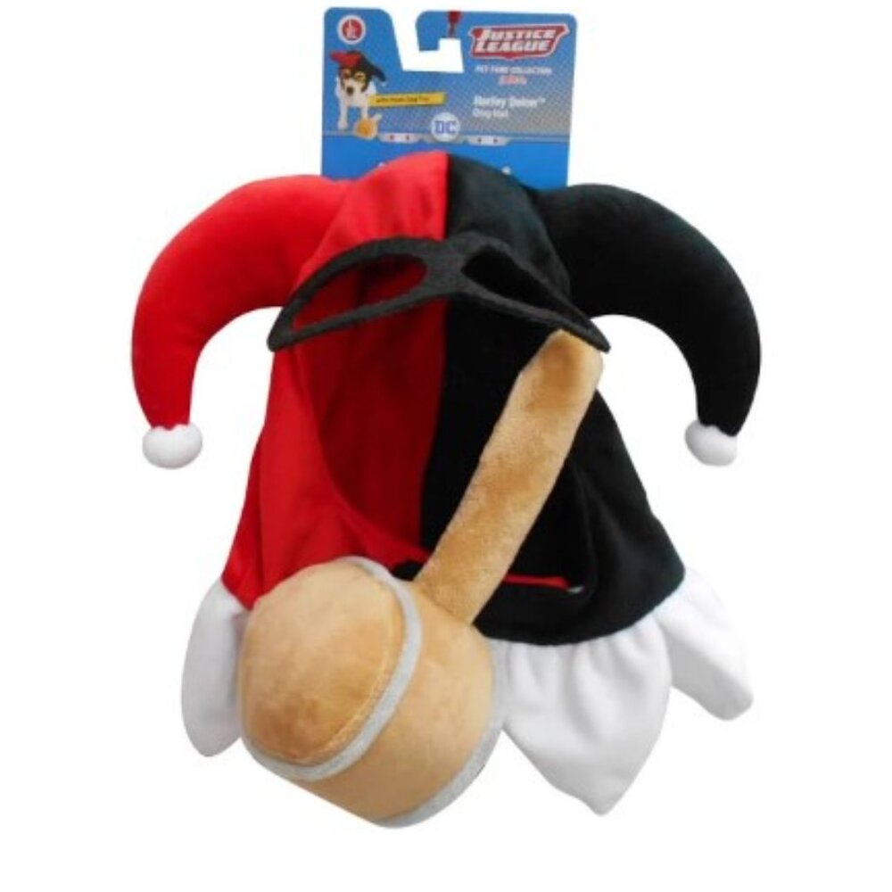 Dog Halloween Costume Justice League Harley Quinn and Plush Squeaky Toy, L/XL